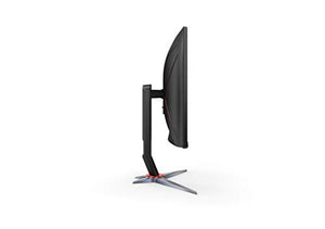 AOC C32G2 32" Curved Frameless Gaming Monitor FHD, 1500R Curved VA, 1ms, 165Hz, FreeSync, Height adjustable, 3-Year Zero Dead Pixel Policy, Black