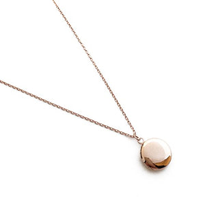 Mini Locket Necklace in 18k Rose Gold Plate
