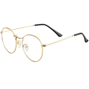 Round Clear Lens Glasses, Gold