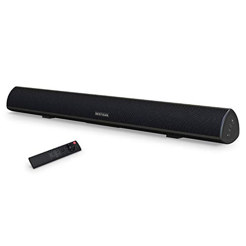 80 Watt Sound Bar, BESTISAN Sound Bars for TV of Home Theater System (Bluetooth 5.0, 34 inch, DSP, Strong Bass, Wireless Wired Connections, Bass Adjustable, Wall Mountable)
