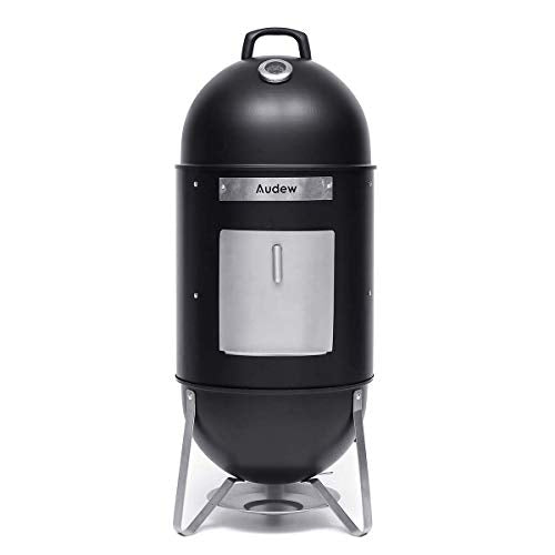 Audew Charcoal Smoker Grill Outdoor, 18'' Smokey Mountain Cooker Meat Smoker with Heat Control/ 2 Cooking Racks for BBQ Outdoor Picnic Camping