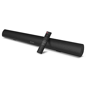 Soundbar, Bestisan Sound bar with Strong Bass Wireless Bluetooth 5.0 Audio Speakers for TV 3D Stereo Surround (28 Inch, 60W, DSP, Bass Adjustable,Optical/AUX/RCA Wall Mountable)