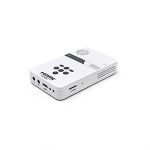 AAXA Technologies KP-101-01 AAXA LED Pico Micro Video Projector - Pocket Size Portable Mobile Mini Projector with mini-HDMI, built-in Media Player & Speakers, 3.5mm Aux Out, Micro SD/USB readers and 80 Min Lithium-Ion Battery