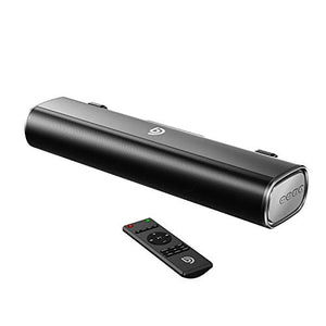 50W Sound Bar, Bomaker 16-Inch Portable 2.0 Soundbar, 105dB, 3D Surround Sound, Wired & Wireless Bluetooth 5.0, Optical/Aux/USB, 3 Equalizer Modes, Built-in DSP, Remote Control, Wall Mountable