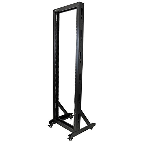 StarTech.com 42U Mobile Open Frame Network Rack with Wheels- 663lbs - 2 Post 19