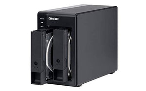 QNAP TR-002 2 Bay Hard Drive Enclosure Direct Attached Storage (DAS) with Hardware RAID USB 3.2 Gen 2 Type-C