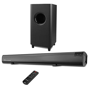 Sound Bar,WOHOME 2.1 Channel Soundbar with 5.5-inch Subwoofer,34-inch wired & Wireless Bluetooth 5.0 Speaker for TV,Optical/Aux/USB,work with HD & 4K & Smart TV,4 Speakers 120W Model S18