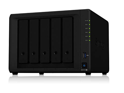 Synology 5 bay NAS DiskStation DS1019+ (Diskless), 5-bay; 8GB DDR3L