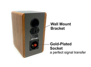 Singing Wood T25 Passive 2 Way Bookshelf Speakers with preinstalled Wall Mount Bracket- 4 inch woofer and Silk Dome Tweeter- Receiver or Amplifier Needed to Operate- 60 Watts(Beech Wood-Pair)