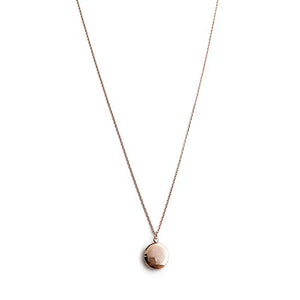 Mini Locket Necklace in 18k Rose Gold Plate