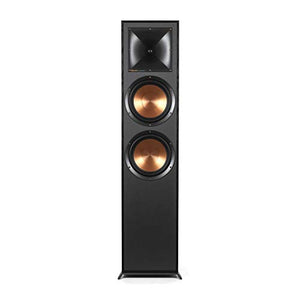 Klipsch Reference R-820F Floorstanding Speaker for Home Theater Systems with 8” Dual Woofers, Tower Speakers with Bass-Reflex via Rear-Firing Tractrix Ports in Black