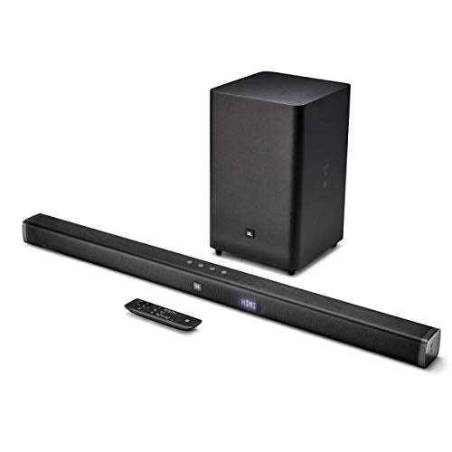 JBL Bar 2.1 Home Theater Starter System with Soundbar and Wireless Subwoofer with Bluetooth (Renewed)