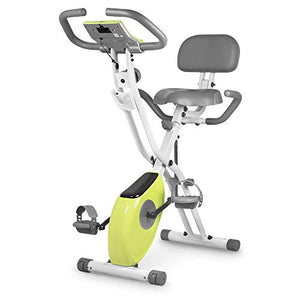 leikefitness LEIKE X Bike Ultra-Quiet Folding Exercise Bike, Magnetic Upright Bicycle with Heart Rate,LCD Monitor and easy to assemble 2200 (YELLOW)