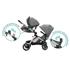 Evenflo Pivot Xpand, Single-to-Double Convertible Baby Stroller with Compact Folding Design
