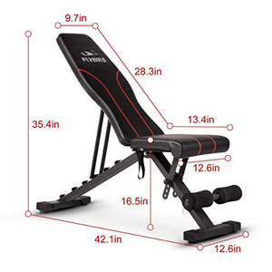 FLYBIRD | Adjustable Bench, Utility Weight Bench for Full Body Workout