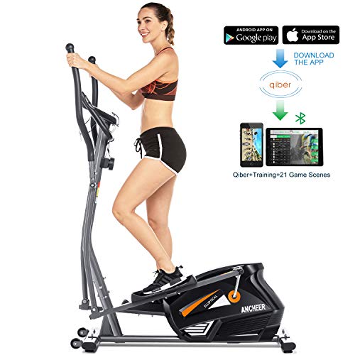 FUNMILY Eliptical Exercise Machine for Home Use，Magnetic Elliptical Cross Trainer Machines, Heavy-Duty Equipment for Indoor Workout & Fitness with 10-Level Resistance&Max User Weight:390lbs.