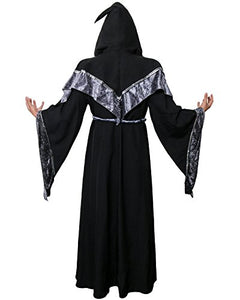 See why this Men's Dark Mystic Sorcerer hooded Robe Costume is as simple, quick, and easy as it comes for this Halloween. We've curated the perfect list of best friends and couples Halloween costume ideas for you to be inspired from. Whether looking for quick easy simple costumes, matching characters costumes, or a punny Halloween pun costume, we'll help you decide!