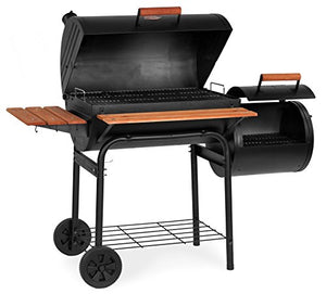 Char-Griller E1224 Smokin Pro 830 Square Inch Charcoal Grill with Side Fire Box, Black