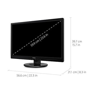 ViewSonic VA2446MH-LED 24 Inch Full HD 1080p LED Monitor with HDMI and VGA Inputs for Home and Office,Black