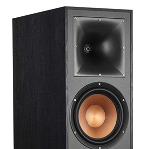 Klipsch Reference R-820F Floorstanding Speaker for Home Theater Systems with 8” Dual Woofers, Tower Speakers with Bass-Reflex via Rear-Firing Tractrix Ports in Black