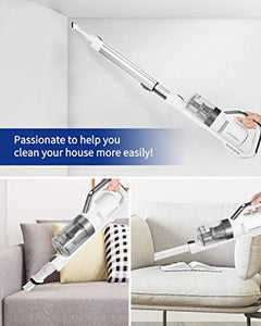APOSEN Cordless Vacuum Cleaner, 4 in 1 Stick Vacuum Cleaner, 21000Pa Strong Suction with Brushless Motor Multi-Attachments Extension Wand Ultra-Quiet H21S