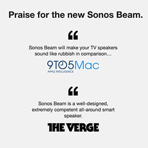 Sonos | Beam Smart Sound Bar | Amazon Alexa Built-in | Black