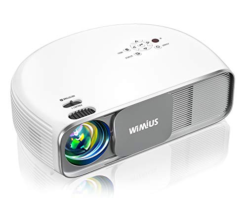 Bluetooth Projector Native 1080P 7200Lux Full HD, WiMiUS Upgrade S4 Home & Outdoor Projector Support 4K & Zoom, 300