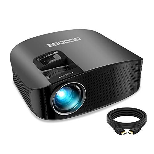 Projector, GooDee 2020 Upgrade HD Video Projector Outdoor Movie Projector, 230