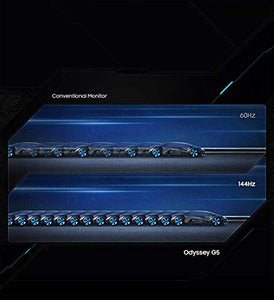SAMSUNG 27-Inch G5 Odyssey Gaming Monitor with 1000R Curved Screen, 144Hz, 1ms, FreeSync Premium, QHD (LC27G55TQWNXZA), Black