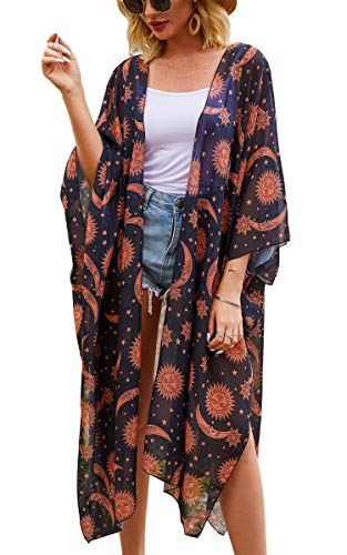 Hibluco | Sheer Chiffon Floral Kimono