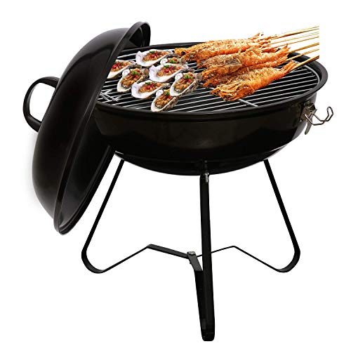 LeFroom 14-inch Charcoal Grill Outdoor Courtyard Picnic Roast Meat Home BBQ Charcoal Oven