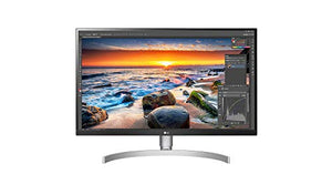 LG 27UN850-W 27 Inch Ultrafine UHD (3840 x 2160) IPS Display with VESA DisplayHDR 400, USB Type-C and 3-Side Virtually Borderless Display with Height/Swivel/Pivot/Tilt Adjustable Stand