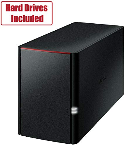 BUFFALO LinkStation SoHo 2-Bay Desktop 8TB Home Office Personal Cloud NAS with Hard Drives Included