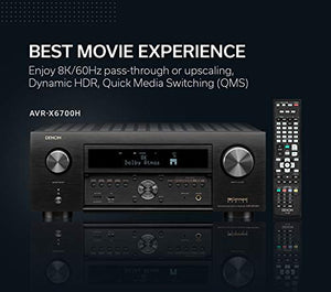 Upgrade to enjoying your favorite movies, games and shows with stunning clarity and sound quality with the new Denon AVR-X6700H.
