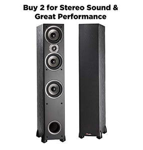 Polk Audio Monitor 60 Series II Floorstanding Speaker - 1 (1-inch) Tweeter and 3 (5.25-inch) Woofers | Black, Single (Renewed)