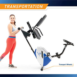 Marcy Magnetic Recumbent Exercise Bike with 8 Resistance Levels