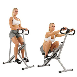 Sunny Health & Fitness | Squat Assist Row-N-Ride Trainer for Squat Exercise and Glutes Workout