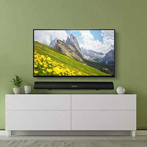 Sound Bar, 100Watt Bestisan Soundbar for TV, Wired & Wireless Bluetooth 5.0 Sound Bar(40 Inch, 6 Drivers, 105dB, Optical Cable Included, Remote Control, Bass Adjustable and Wall Mountable)