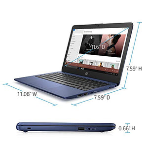 HP Stream 11-inch HD Laptop, Intel Celeron N4000, 4 GB RAM, 32 GB eMMC, Windows 10 Home in S Mode with Office 365 Personal for 1 Year (11-ak0010nr, Royal Blue)