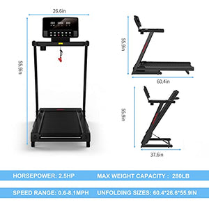 RUNOW Folding Treadmill with Incline