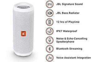 JBL FLIP 4 - Waterproof Portable Bluetooth Speaker - White