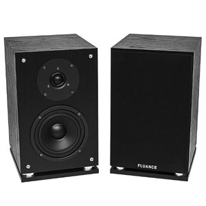 Fluance SX6-BK High Definition 2-Way Bookshelf Loudspeakers-Black Ash