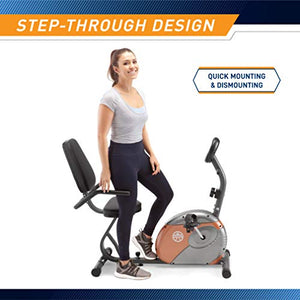 Marcy Recumbent Exercise Bike with Resistance ME-709