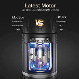 MOOSOO Cordless Vacuum Cleaner, 13Kpa Strong Suction 3 in 1 Stick Vacuum Brushless Motor Ultra Lightweight for Home Hard Floor Carpet K13
