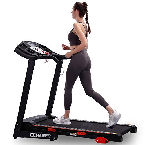 ECHANFIT Folding Treadmill Electric Motorized Running Machine with 2.5 HP Power 15 Preset Programs 17''Wide Tread Belt 8.5 MPH Max Speed for Home Use