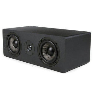 Micca MB42X-C Center Channel Speaker with Dual 4-Inch Carbon Fiber Woofer and Silk Dome Tweeter (Black, Each)