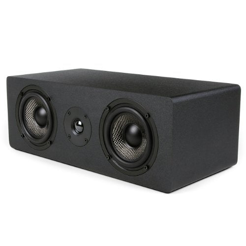 Micca MB42X-C Center Channel Speaker with Dual 4-Inch Carbon Fiber Woofer and Silk Dome Tweeter (Black, Each)