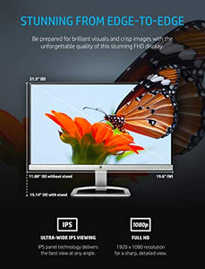 HP T3M72AA Full HD 1080p IPS LED Monitor with Frameless Bezel and VGA & HDMI -21.5-Inch, Silver