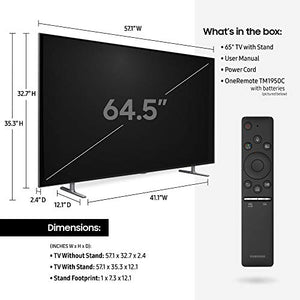 Samsung | QN65Q80RAFXZA Flat 65-Inch QLED 4K Q80 Series Ultra HD Smart TV with HDR (2019 Model)