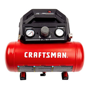 Craftsman Air Compressor, Portable Oil Free 1.5 Gallon 3/4 HP 1.5 CFM@90PSI Max 135 PSI Pressure, Red- CMXECXA0200141A